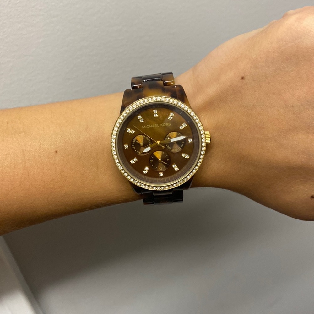 Womens Tortoise Michael Kors watch